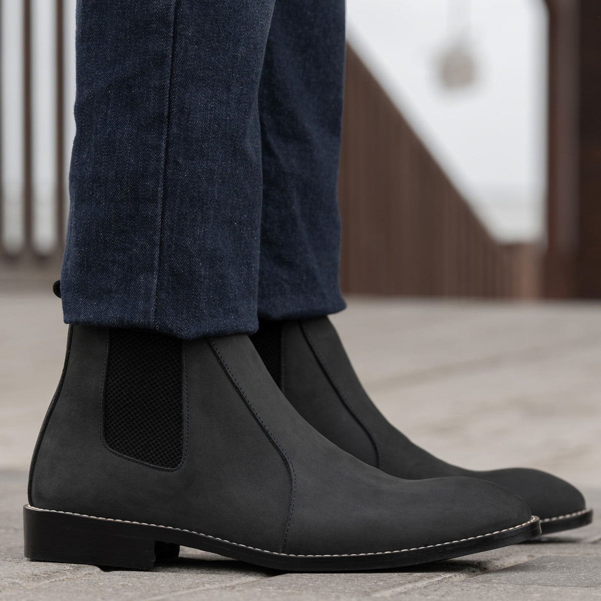 Orlaven Clarkson Chelsea Gris Nubuck Botas de cuero - StudGuard para Hombre footwear image 10