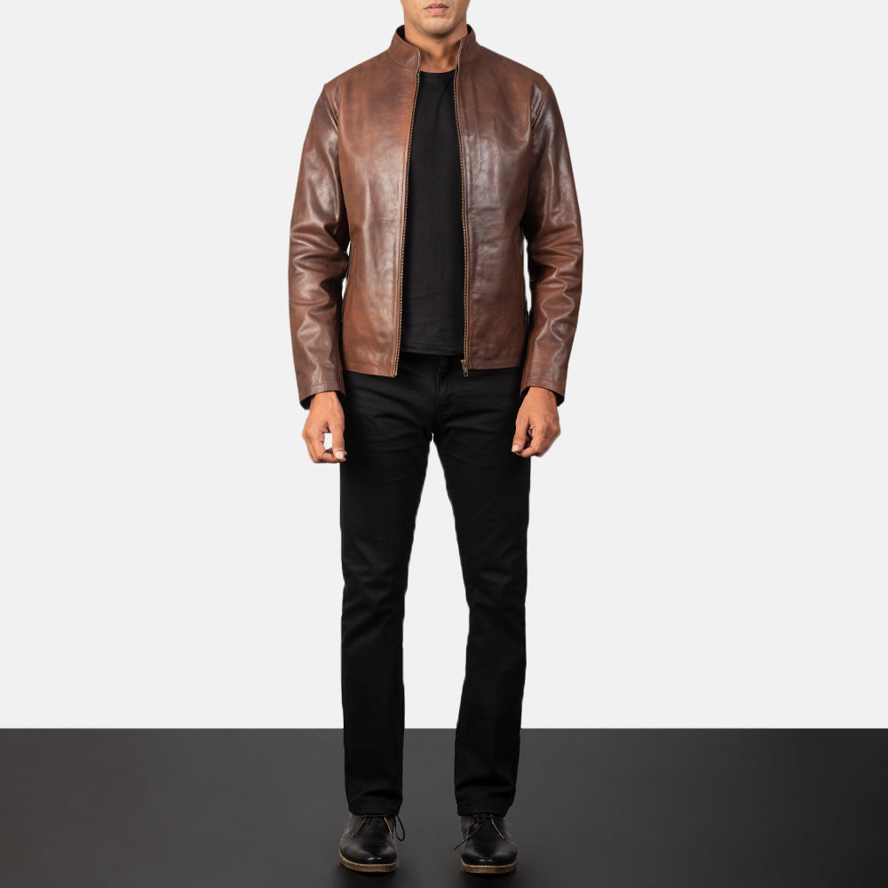 Alex Chaqueta Biker de Cuero para Hombre – Vista alternativa del producto 3