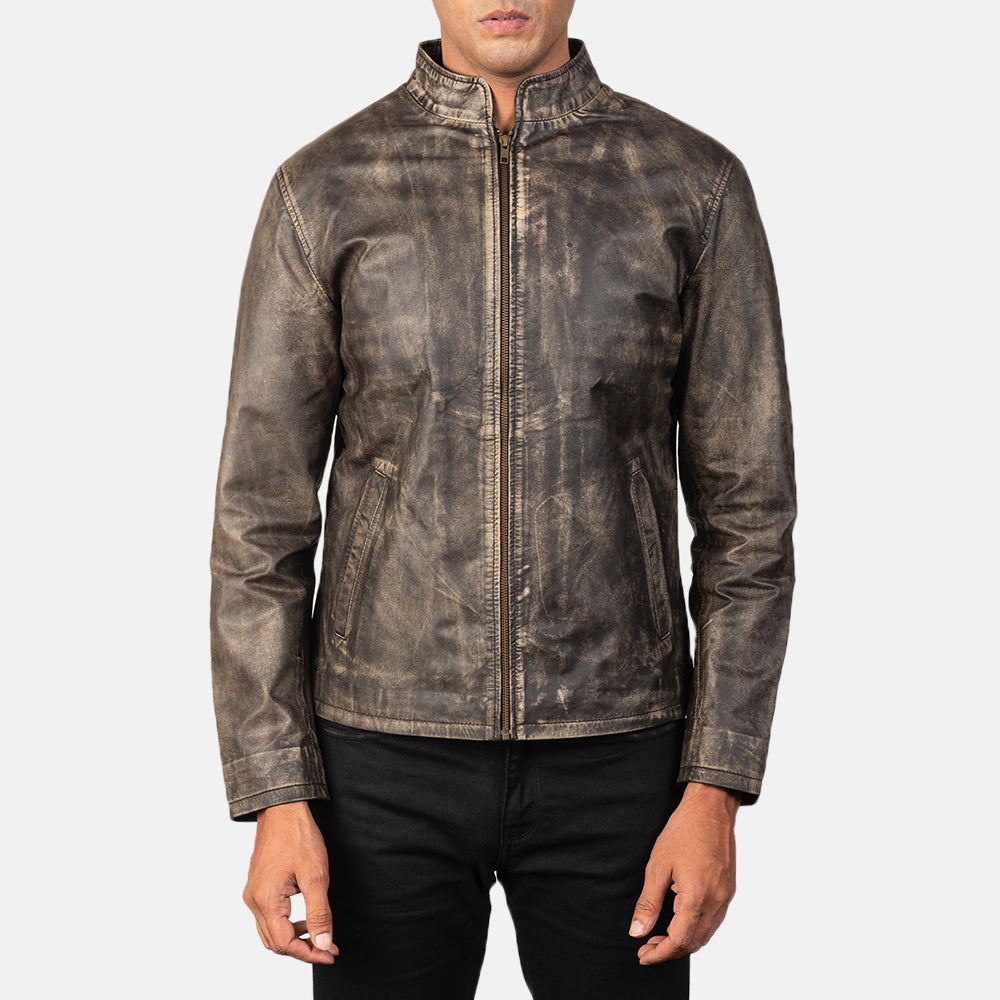Alex Chaqueta Biker de Cuero para Hombre – Vista alternativa del producto 4