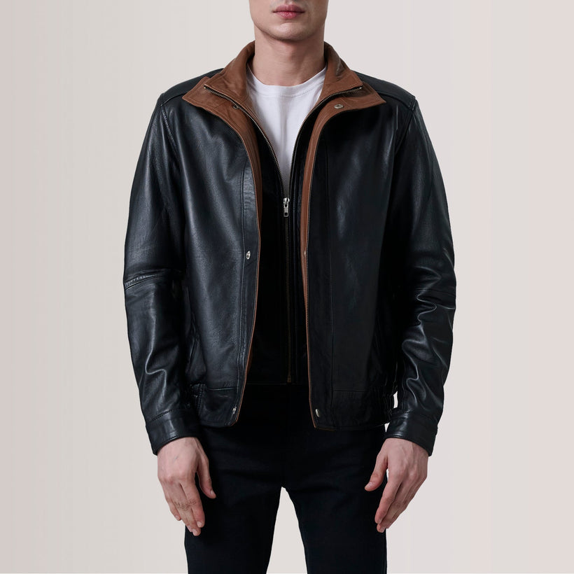Alfred Cazadora Bomber de Cuero para Hombre