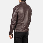 Armand Verde Chaqueta Biker de Cuero para Hombre – Vista alternativa del producto 5
