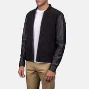 Brown Goatskin Suede Bomber Jacket - Vista trasera con ajuste entallado en hombros y bajo impecable