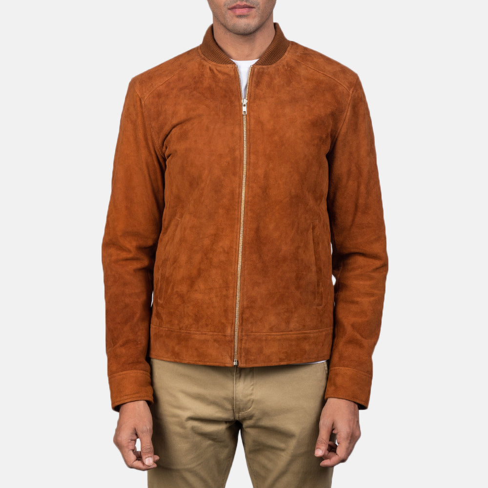 Blain Marrón Cazadora Bomber de Cuero para Hombre – Vista alternativa del producto 3