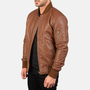 Bomia MA-1 Cazadora Bomber de Cuero para Hombre – Vista alternativa del producto 2