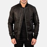 Bomia MA-1 Cazadora Bomber de Cuero para Hombre – Vista alternativa del producto 1