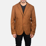 
Vista de detalle of Notch & Button Hardware on Khaki Wool Blazer