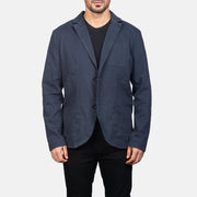 
Borges Navy Azul Blazer de Cuero para Hombre in Navy Blue Poly-Cotton - Vista frontal y silueta entallada | Comprar online