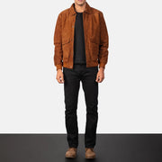 Coffmen Cazadora Bomber de Cuero para Hombre – Vista alternativa del producto 3