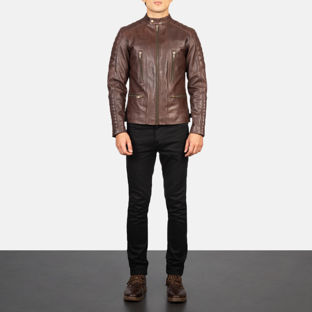 
Damian Chaqueta Biker de Cuero para Hombre – alternate product view 3