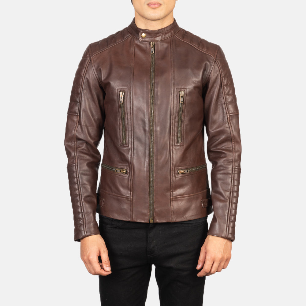 
Damian Chaqueta Biker de Cuero para Hombre – alternate product view 4