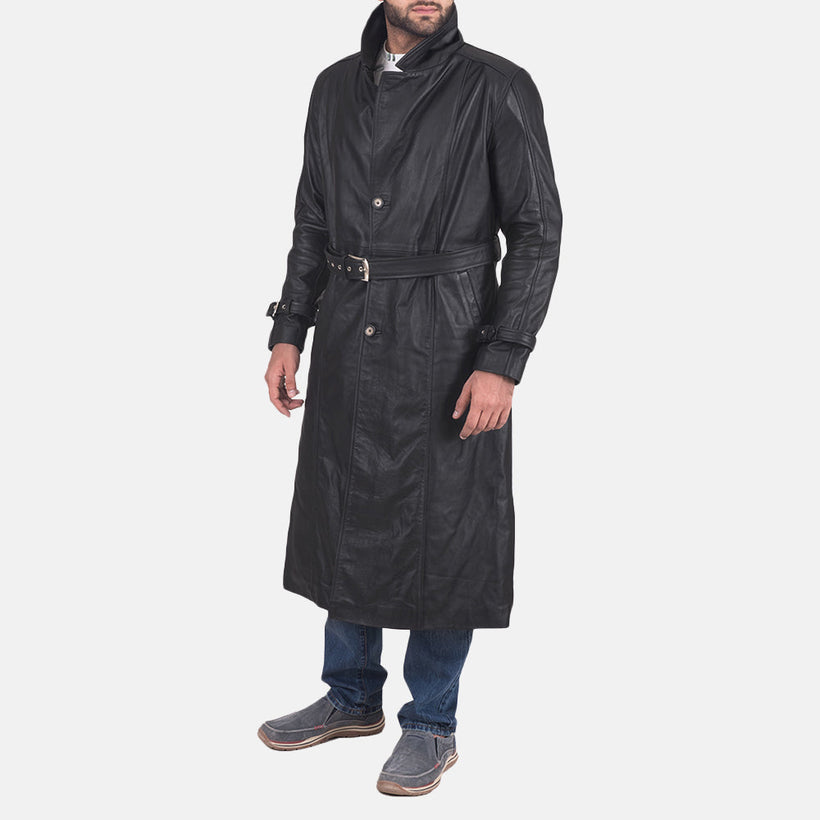 Daniel Negro Trench de Cuero para Hombre