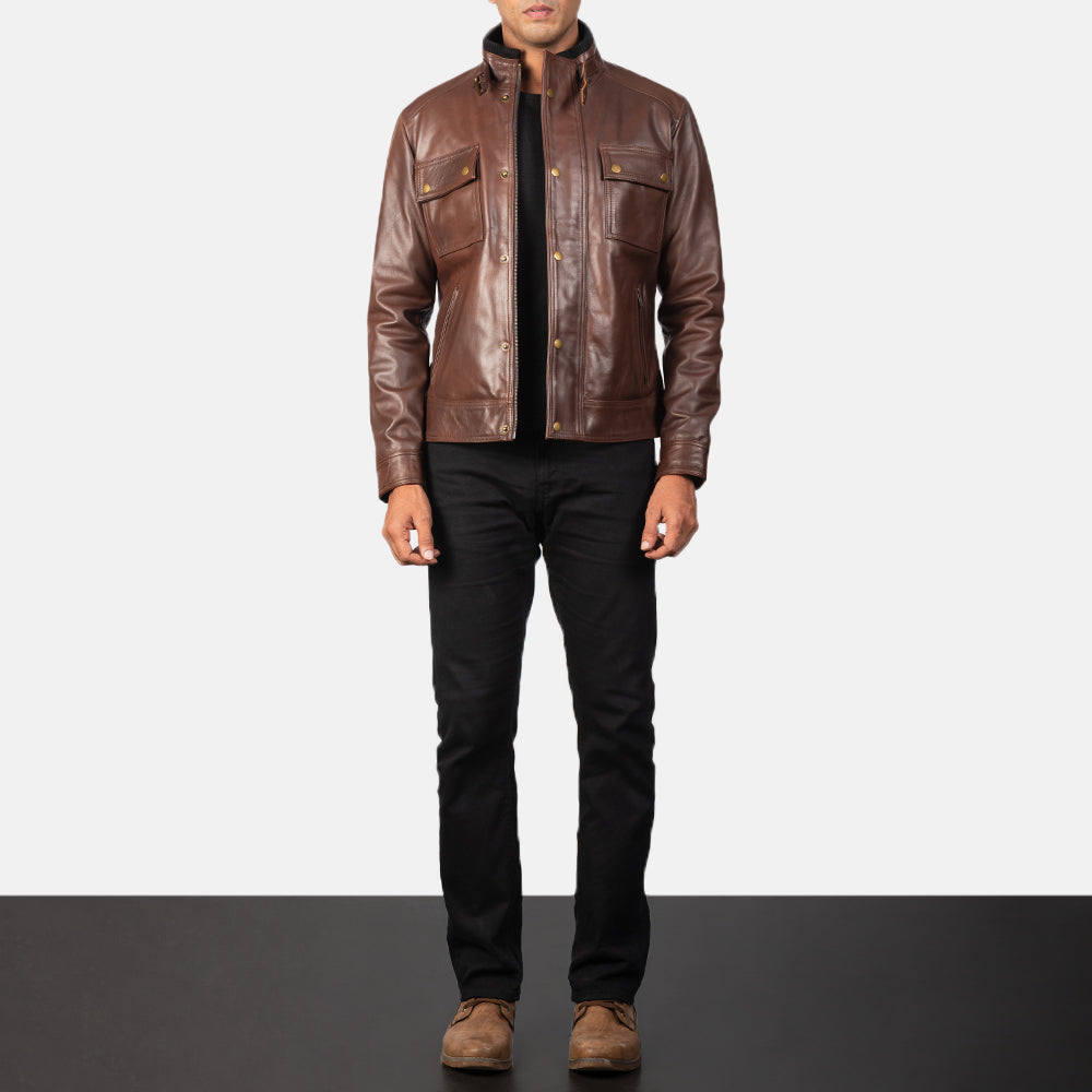 Darren Chaqueta Biker de Cuero para Hombre – Vista alternativa del producto 3