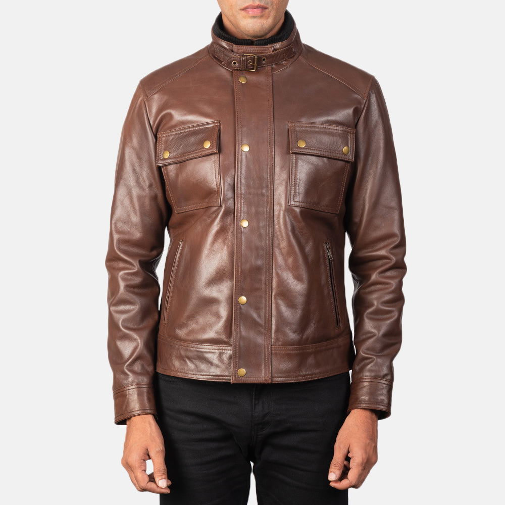 Darren Chaqueta Biker de Cuero para Hombre – Vista alternativa del producto 4