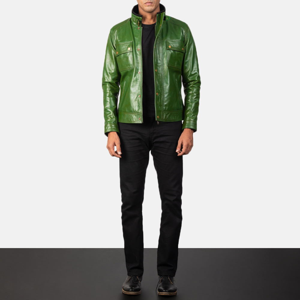 Darren Chaqueta Biker de Cuero para Hombre – Vista alternativa del producto 4