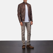 
Dean Negro Chaqueta Biker de Cuero para Hombre – alternate product view 3