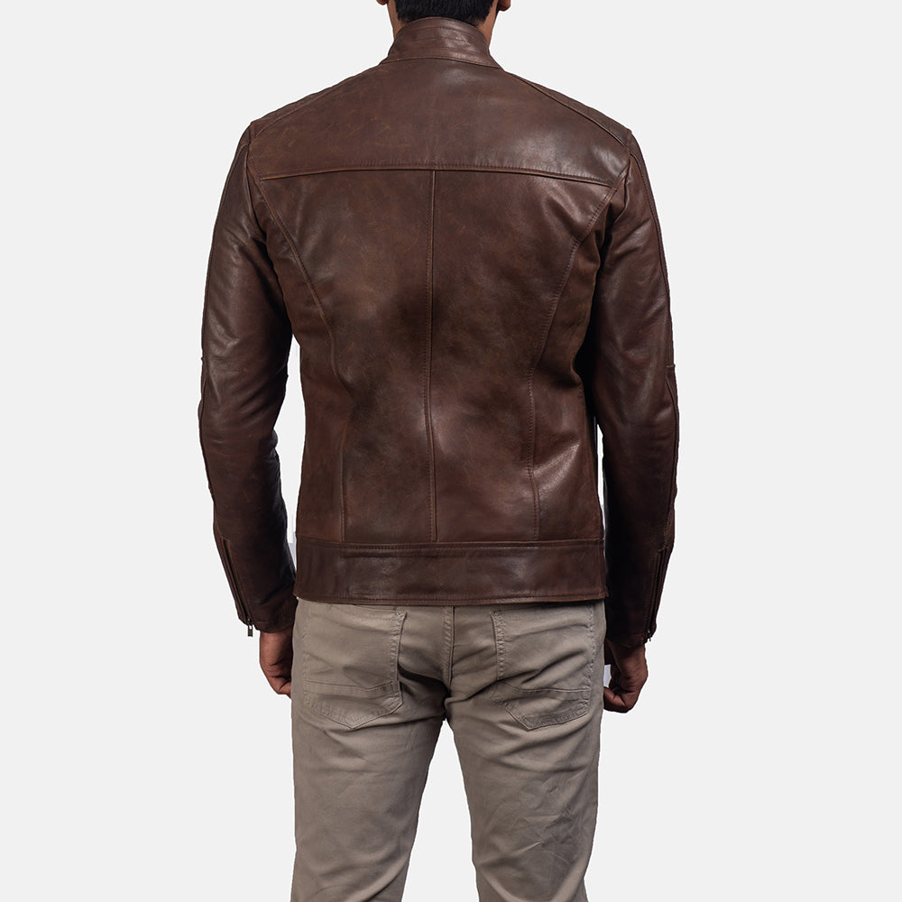 
Dean Negro Chaqueta Biker de Cuero para Hombre – alternate product view 5