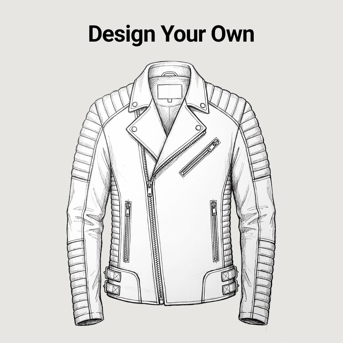 Design Your Custom Leather Jacket | Free Shipping &amp; Alteration in Classic Full-Grain Leather - Vista frontal y silueta a medida | Comprar online