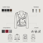 Classic Full-Grain Leather Bomber Jacket - Vista trasera con ajuste entallado en hombros y bajo impecable