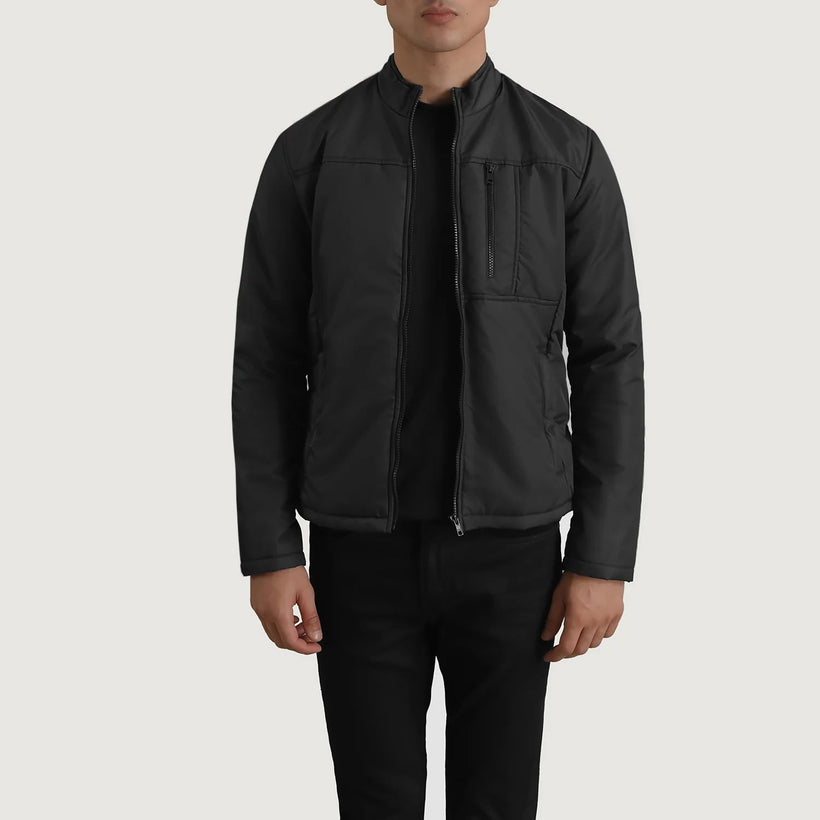Elliot Negro Lightweight Chaqueta de Cuero para Hombre