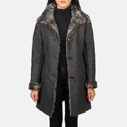 Erica Shearling Abrigo de Cuero para Mujer – Vista alternativa del producto 1