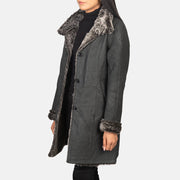 Erica Shearling Abrigo de Cuero para Mujer – Vista alternativa del producto 2