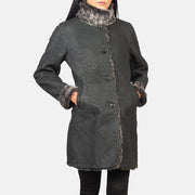 Erica Shearling Abrigo de Cuero para Mujer – Vista alternativa del producto 6
