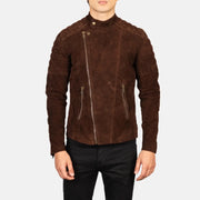 Faisor Mocha Chaqueta Biker de Cuero para Hombre – Vista alternativa del producto 4