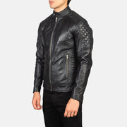 Brown Goatskin Suede Biker Jacket - Vista trasera con ajuste entallado en hombros y bajo impecable