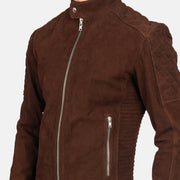 Fernando Acolchado Chaqueta Biker de Cuero para Hombre – Vista alternativa del producto 6