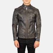 Fernando Acolchado Chaqueta Biker de Cuero para Hombre – Vista alternativa del producto 4