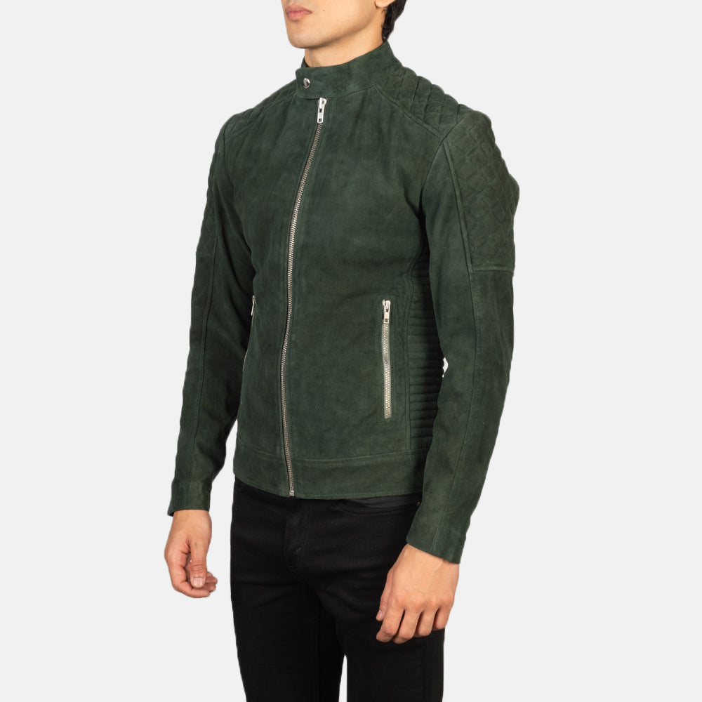 Fernando Acolchado Chaqueta Biker de Cuero para Hombre – Vista alternativa del producto 2