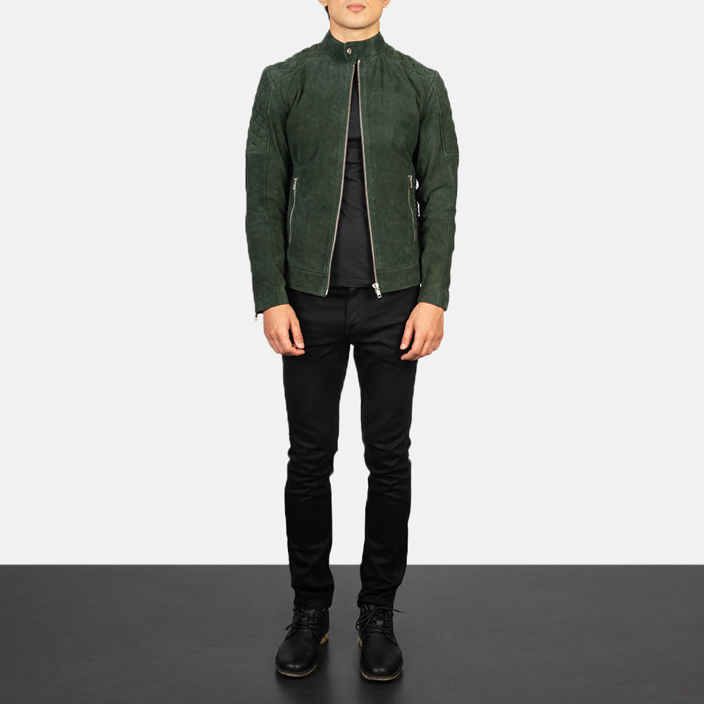 Fernando Acolchado Chaqueta Biker de Cuero para Hombre – Vista alternativa del producto 3