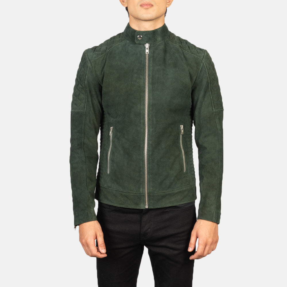 Fernando Acolchado Chaqueta Biker de Cuero para Hombre – Vista alternativa del producto 4