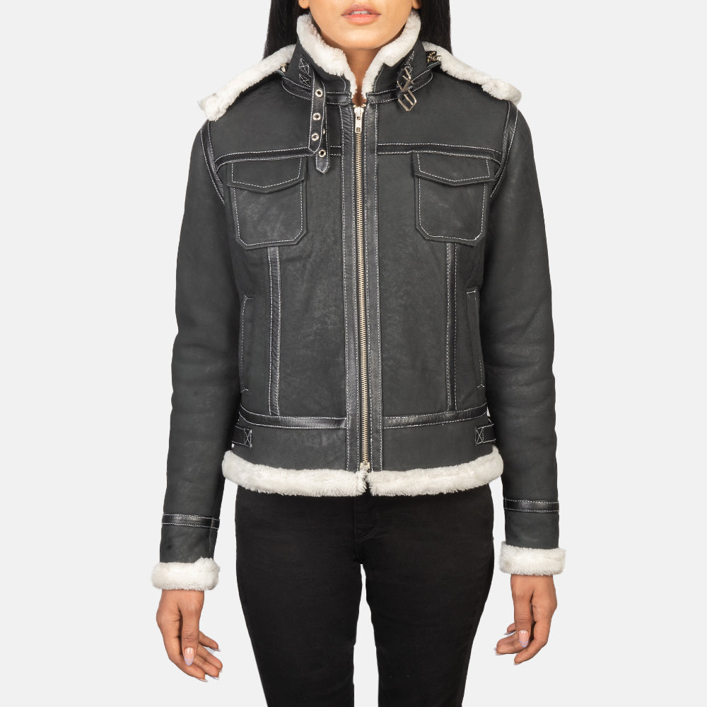Fiona Hooded Chaqueta de Borrego para Mujer – Vista alternativa del producto 4
