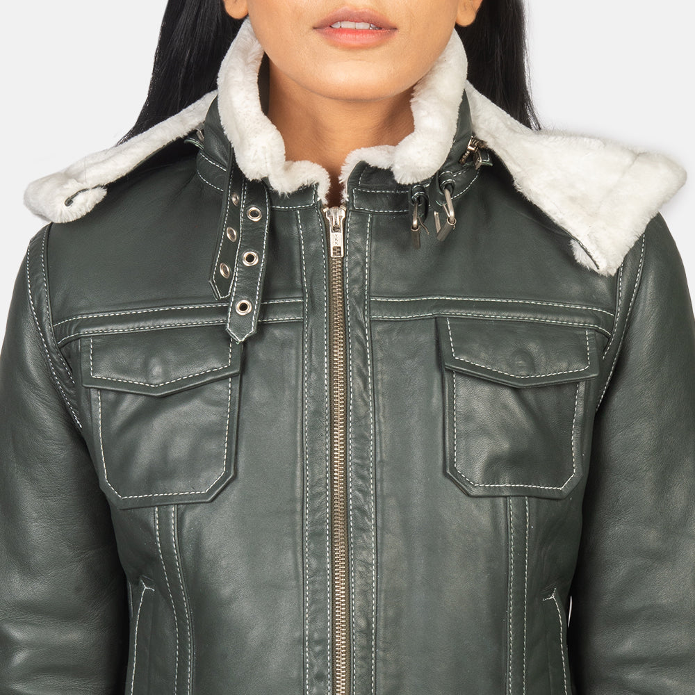Fiona Hooded Chaqueta de Borrego para Mujer – Vista alternativa del producto 6