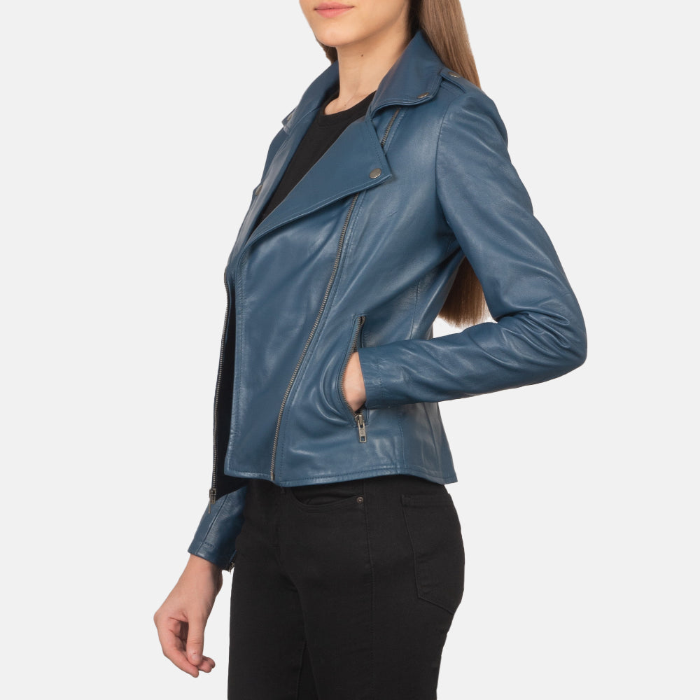 Flashback Chaqueta Biker de Cuero para Mujer – Vista alternativa del producto 4