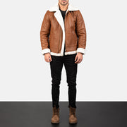 Francis B-3 Negro Cazadora Bomber de Cuero para Hombre – Vista alternativa del producto 3