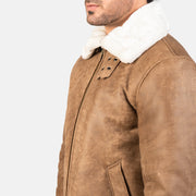 Francis B-3 Negro Cazadora Bomber de Cuero para Hombre – Vista alternativa del producto 6