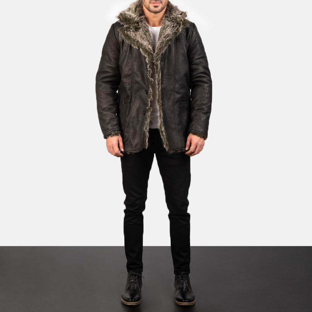 Furlong Abrigo de Cuero Beige Abrigo de Cuero para Hombre – Vista alternativa del producto 3
