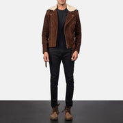 Furton Chaqueta Biker de Cuero para Hombre – Vista alternativa del producto 3
