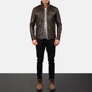 Hudson Chaqueta Biker de Cuero para Hombre – Vista alternativa del producto 3