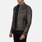 Ionic Chaqueta Biker de Cuero para Hombre – Vista alternativa del producto 2