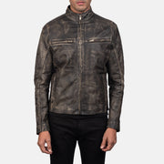 Ionic Chaqueta Biker de Cuero para Hombre – Vista alternativa del producto 3
