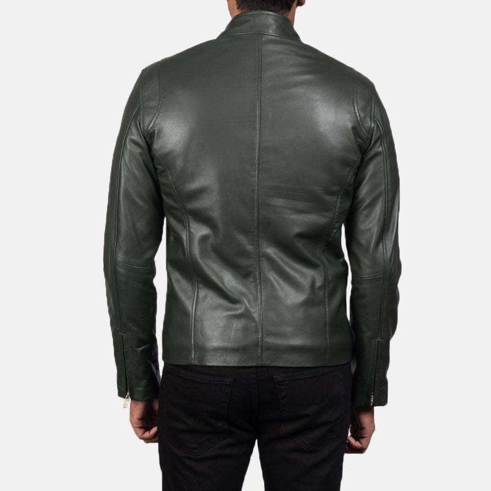 Ionic Chaqueta Biker de Cuero para Hombre – Vista alternativa del producto 5