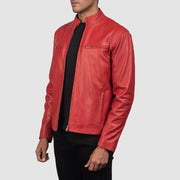 Ionic Chaqueta Biker de Cuero para Hombre – Vista alternativa del producto 2
