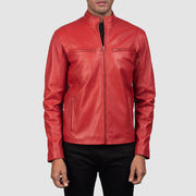 Ionic Chaqueta Biker de Cuero para Hombre – Vista alternativa del producto 3