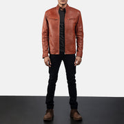 Ionic Chaqueta Biker de Cuero para Hombre – Vista alternativa del producto 3