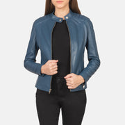 Kelsee Chaqueta Biker de Cuero para Mujer – Vista alternativa del producto 1