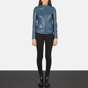 Kelsee Chaqueta Biker de Cuero para Mujer – Vista alternativa del producto 3
