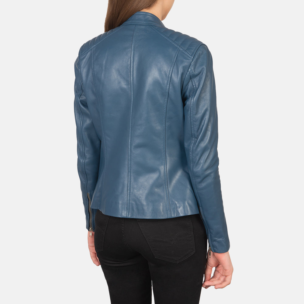 Kelsee Chaqueta Biker de Cuero para Mujer – Vista alternativa del producto 5